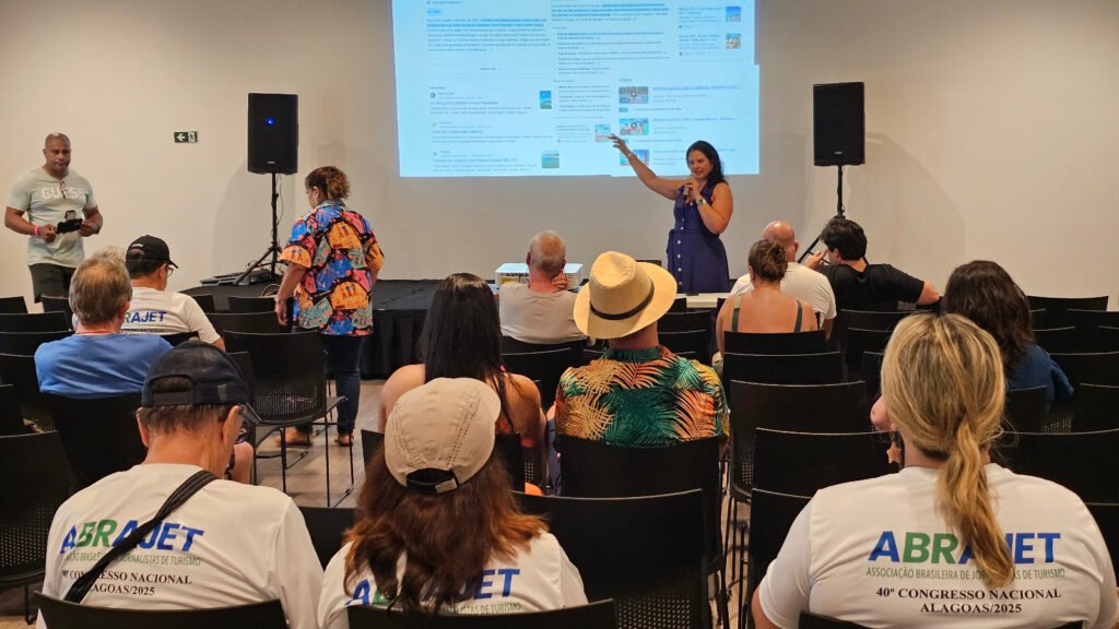 Palestra de Vânia Monteiro no 40º congresso nacional da ABRAJET em Alagoas