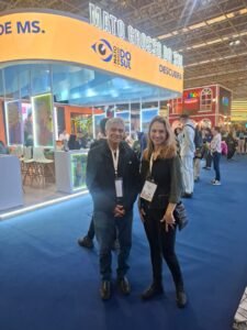 jornalistas da abrajet na abav expo 2025 que aconteceu no RS