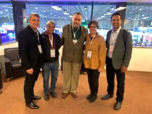 jornalistas da abrajet na abav expo 2025 que aconteceu no RS