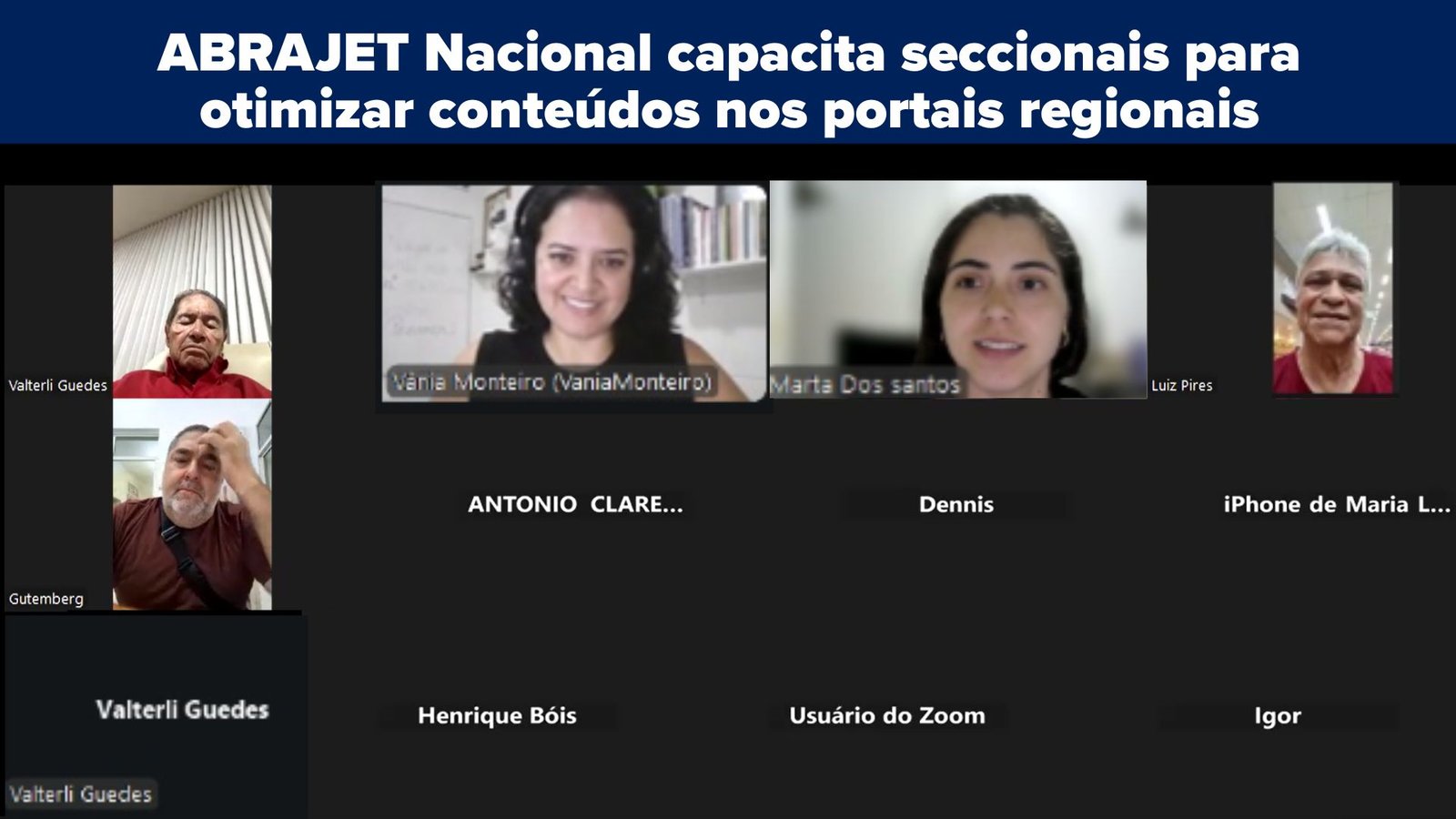 You are currently viewing ABRAJET Nacional capacita seccionais para otimizar conteúdos nos portais regionais